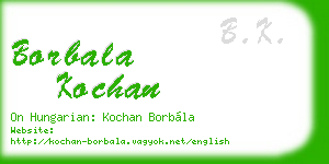 borbala kochan business card